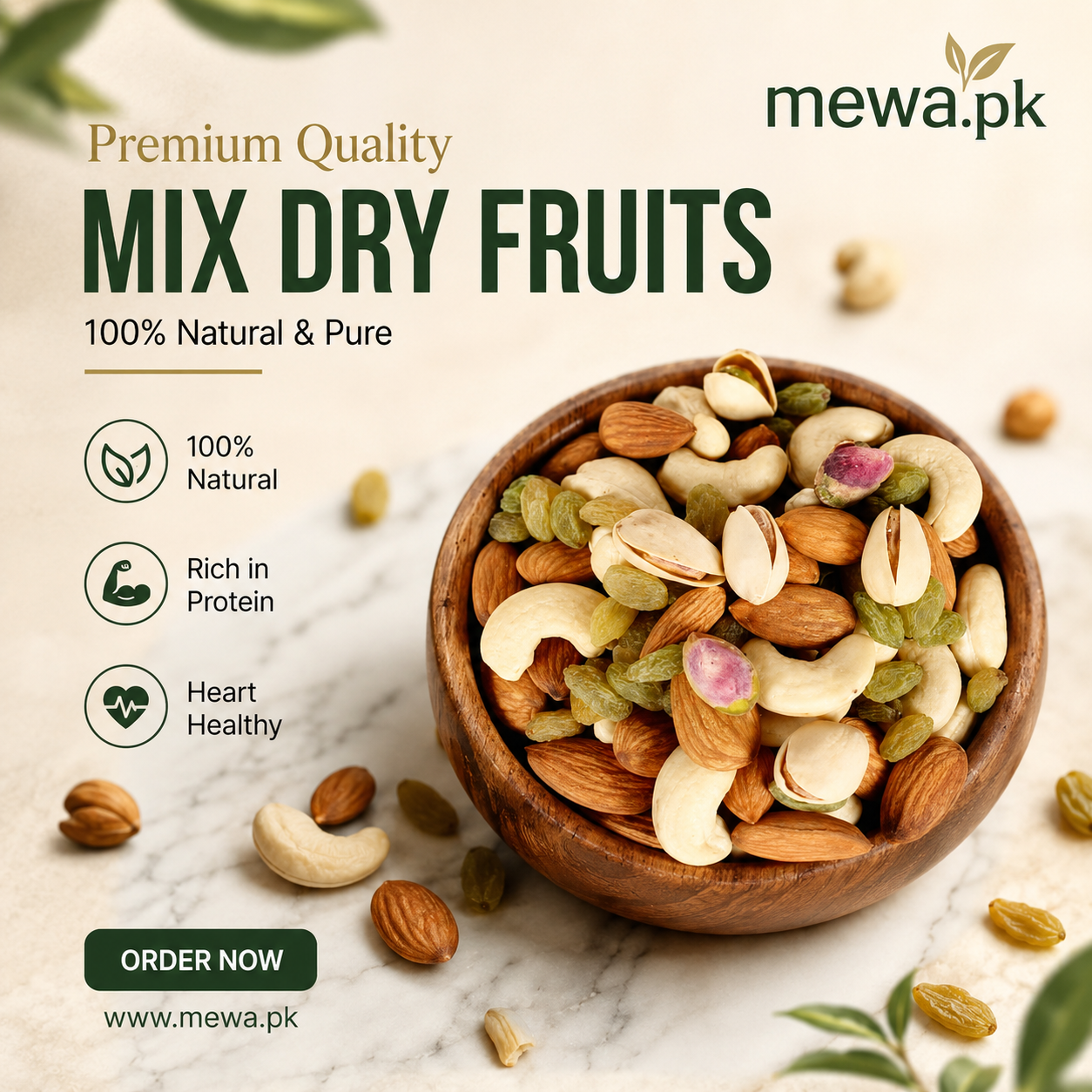 mix dry fruit online in Pakistan | No Sugar, No Preservatives | Mewa.pk
